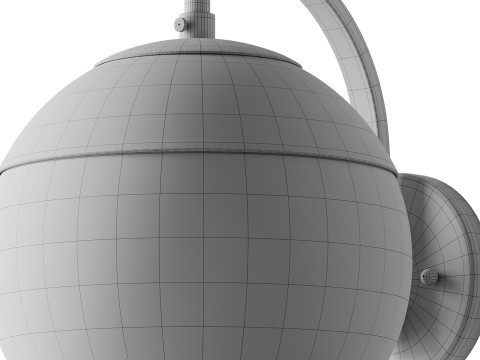 Przezroczysty kinkiet w kształcie kuli z połowy wieku Model 3D