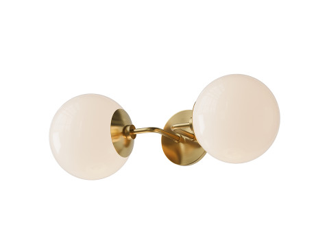 ミニマリストグローブ燭台とザビエロガラスバニティライト 3Dモデル