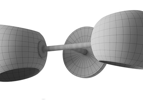 ミニマリストグローブ燭台とザビエロガラスバニティライト 3Dモデル