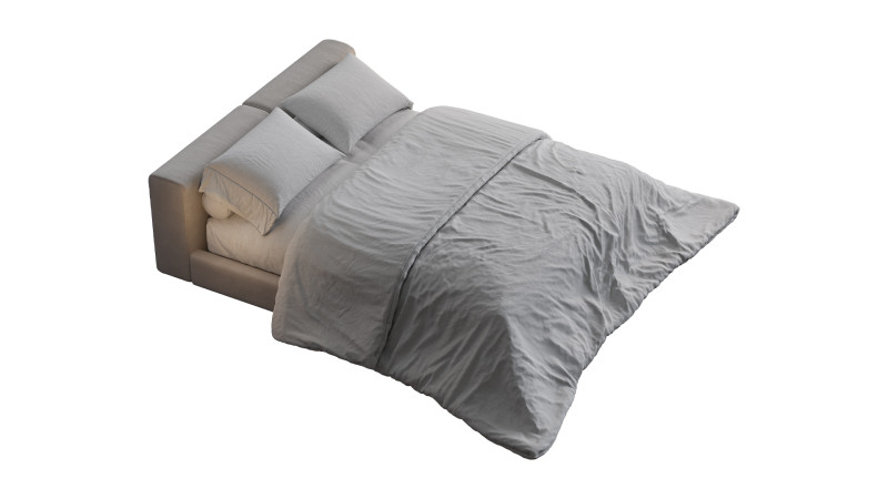 ミニマルなモダンなベッド 3Dモデル .c4d .max .obj .3ds .fbx .stl .blend