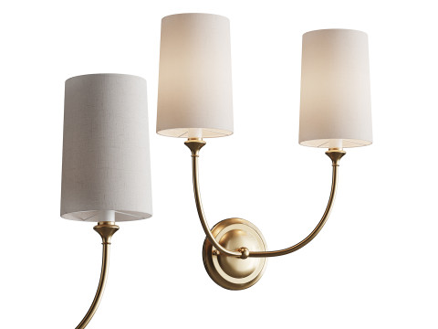 Modern Charleston Sconce - 2 Light 3D Model