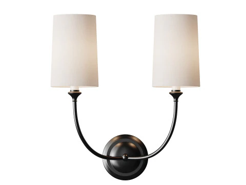 Modern Charleston Sconce - 2 Light 3D Model