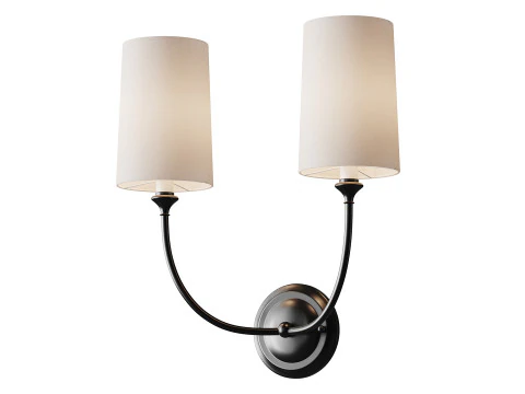 Modern Charleston Sconce - 2 Light 3D Model