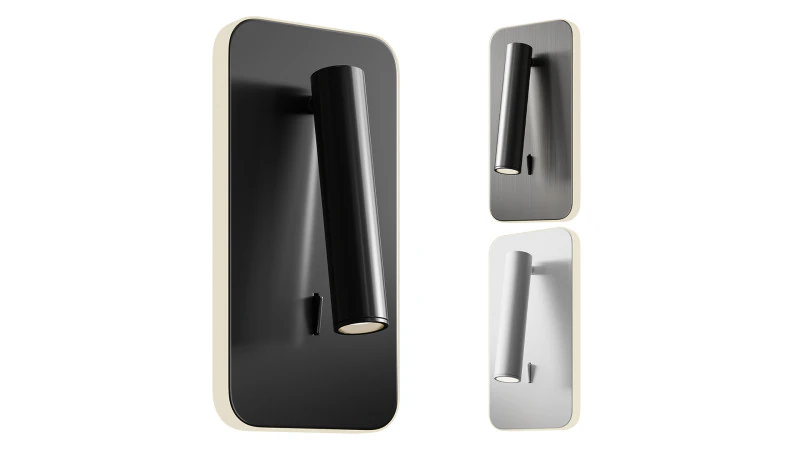 Private 1 прямокутне світлодіодне настінне бра 3D Модель .c4d .max .obj .3ds .fbx .stl .blend 