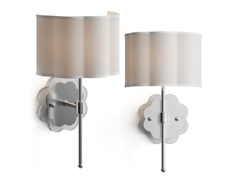 スカラップデイジーシェード取り付け用燭台 3Dモデル