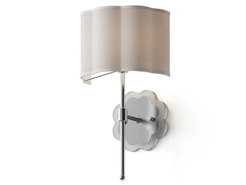 Sconce con paralume a margherita smerlato Modello 3D