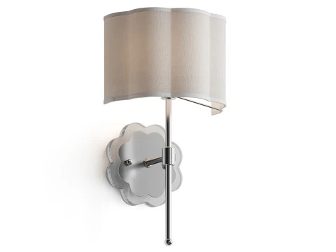 Sconce con paralume a margherita smerlato Modello 3D