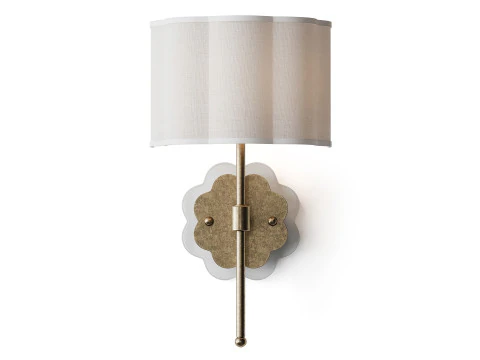 Sconce con paralume a margherita smerlato Modello 3D