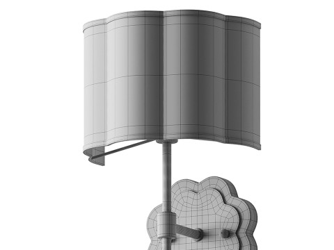 Tempat Lilin Daisy Shade Bergigi Model 3D