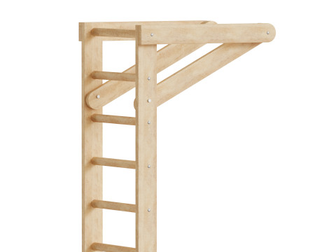 Tembok Swedia dengan Horizontal Bar Sport 1-220 Model 3D