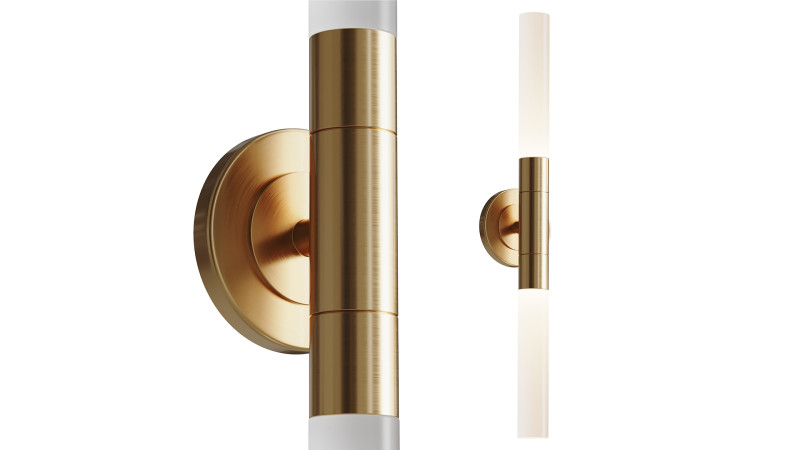 Thadeo Double Sconce 3D Model .c4d .max .obj .3ds .fbx .stl .blend 