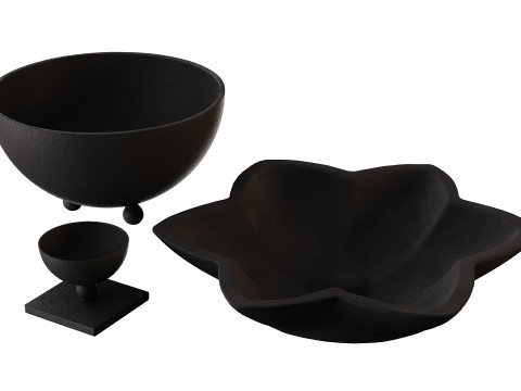 꽃병 세트 2 3D 모델