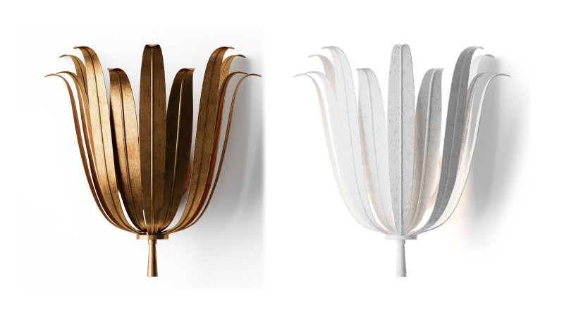 Vicenzio Leaf Wandleuchte 3D Modell .c4d .max .obj .3ds .fbx .stl .blend 