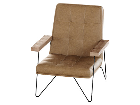 Zeus Leather Armchair 3D Model