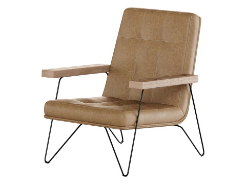 Zeus Leather Armchair 3D Model