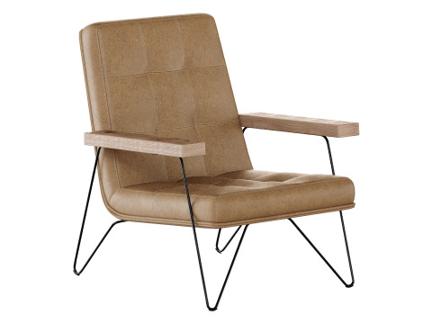 Zeus Leather Armchair 3D Model