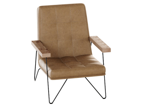 Zeus Leather Armchair 3D Model