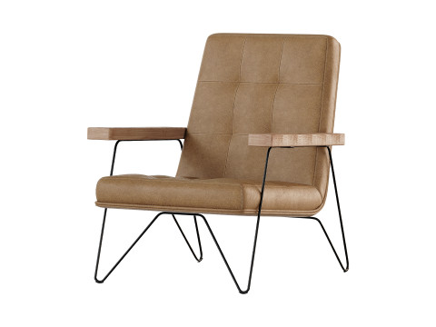 Zeus Leather Armchair 3D Model