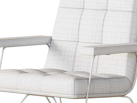 Zeus Leather Armchair 3D Model