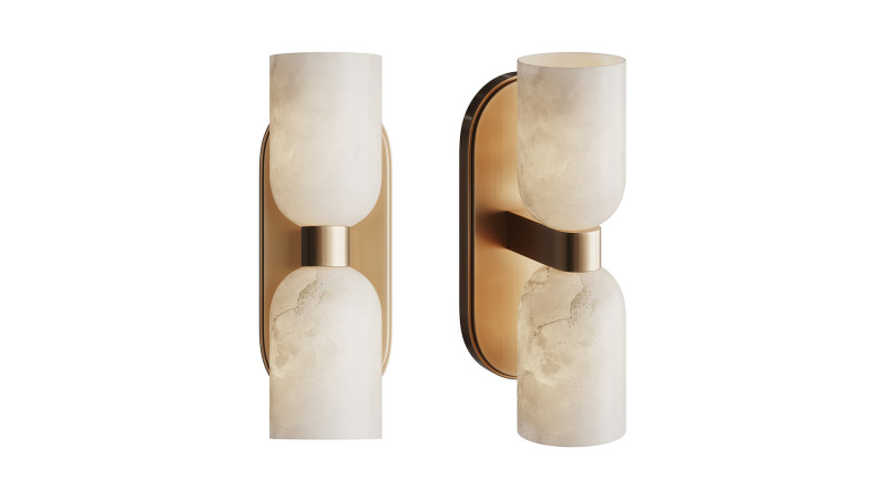 オーリンド ダブルバス燭台 3Dモデル .c4d .max .obj .3ds .fbx .stl .blend