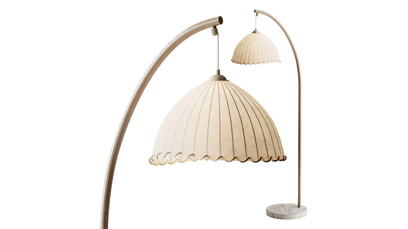 竹フロアランプ 3Dモデル .c4d .max .obj .3ds .fbx .stl .blend