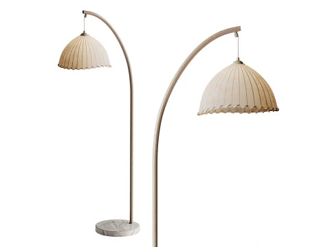 竹フロアランプ 3Dモデル