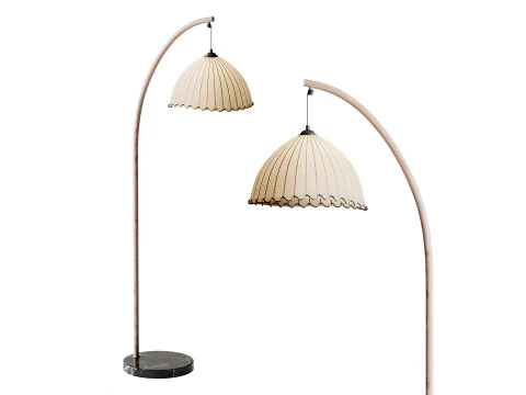 竹フロアランプ 3Dモデル