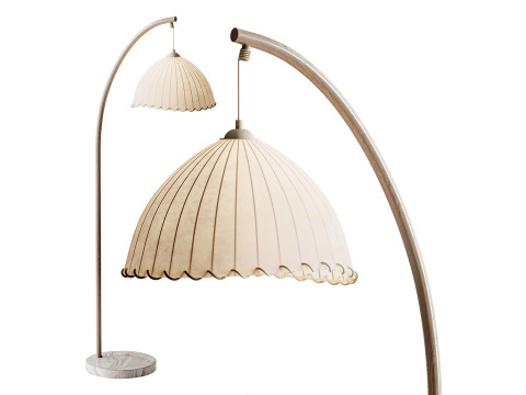Lampadaire en Bambou Modèle 3D