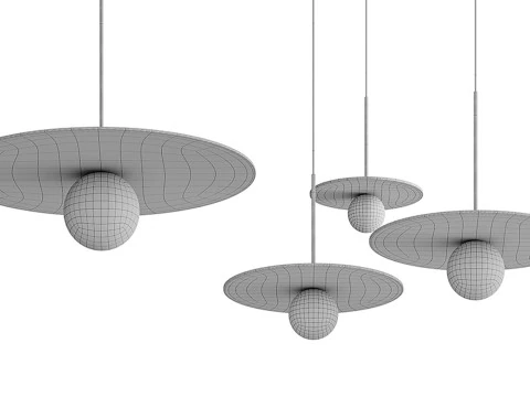 Bola Disc Pendant light 3D Model