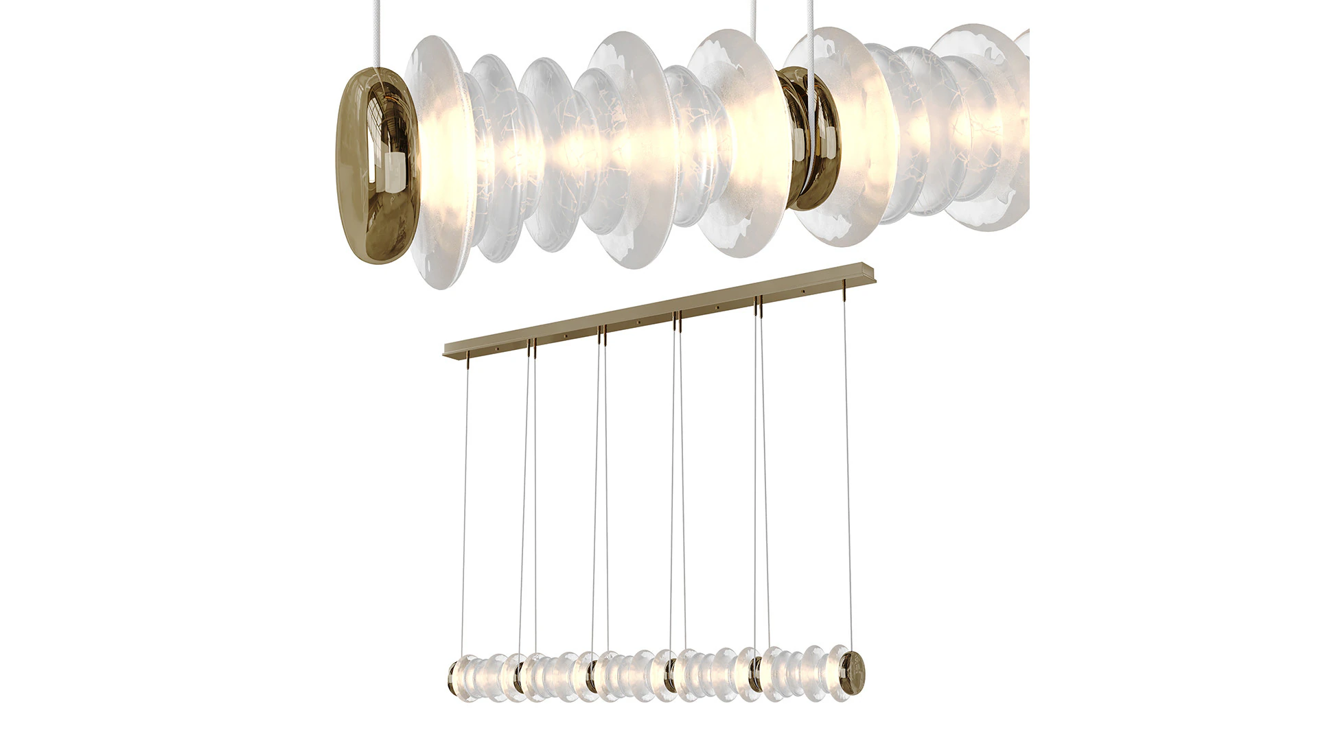 Cairn Linear LED Pendant light 3D Model .c4d .max .obj .3ds .fbx .stl .blend 