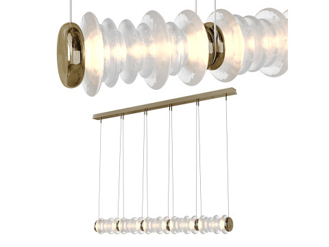 Suspension LED lin&eacute;aire Cairn Modèle 3D