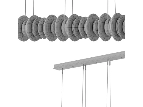 Cairn Linear LED Pendant light 3D Model