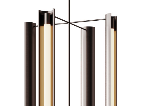 Lampadario alto a quattro luci Carson Modello 3D