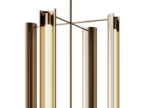 Lampadario alto a quattro luci Carson Modello 3D