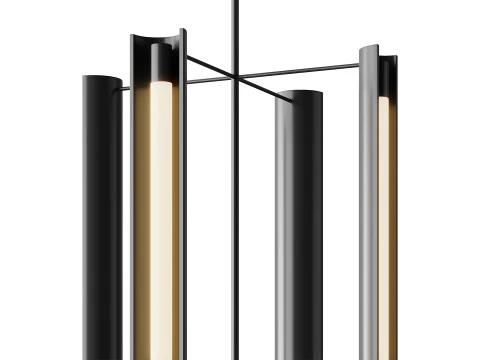 Carson Four Light Tall Pendant 3D Model