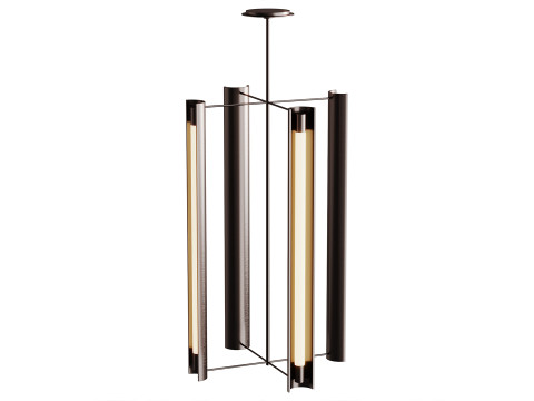 Lampadario alto a quattro luci Carson Modello 3D