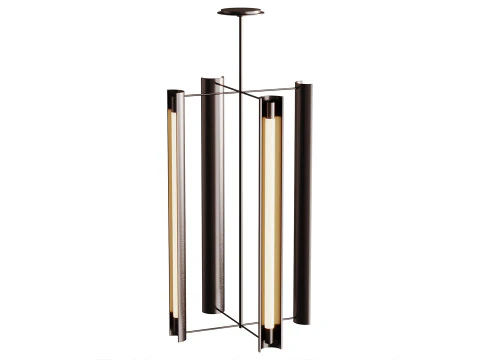 Carson Four Light Tall Pendant 3D Model