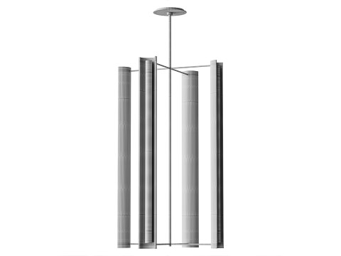 Lampadario alto a quattro luci Carson Modello 3D