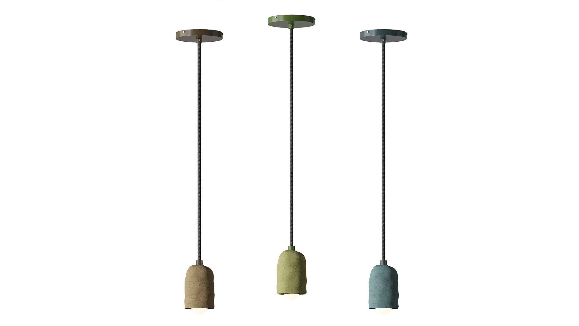 Ceramic Spot Pendant light 3D Model .c4d .max .obj .3ds .fbx .stl .blend 
