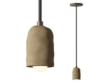 Ceramic Spot Pendant light 3D Model