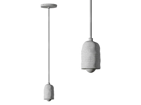Ceramic Spot Pendant light 3D Model