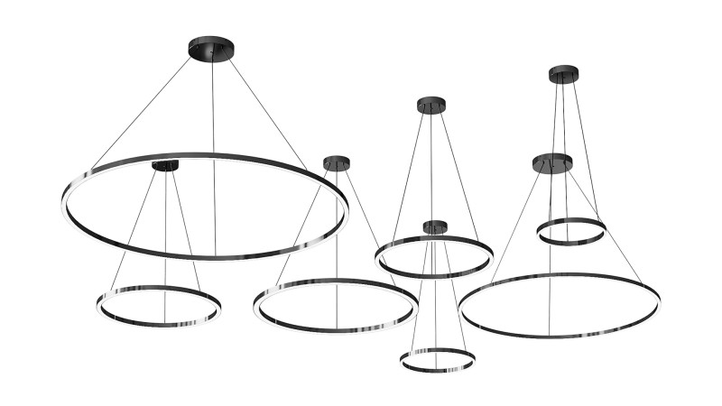 Cerchio L&aacute;mpara colgante Modelo 3D .c4d .max .obj .3ds .fbx .stl .blend 
