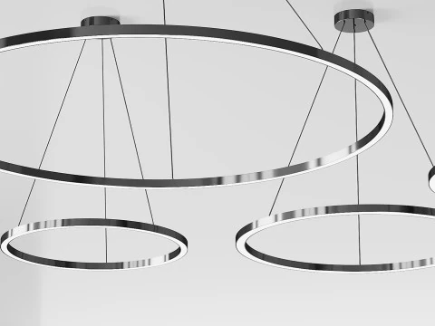 Cerchio Pendant light 3D Model