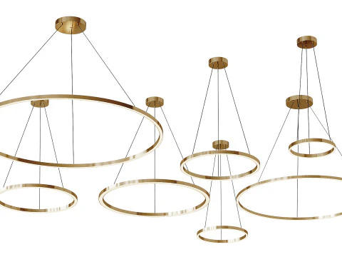Cerchio Pendant light 3D Model