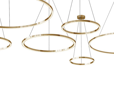 Cerchio Pendant light 3D Model