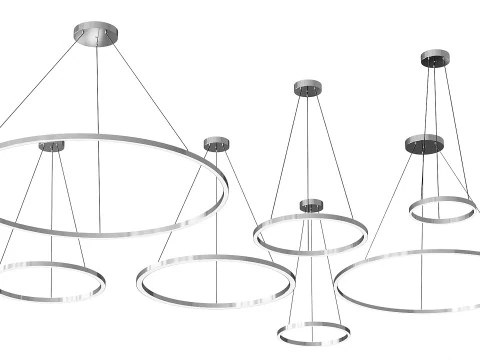 Cerchio Pendant light 3D Model