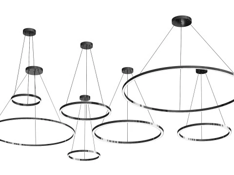 Cerchio Pendant light 3D Model