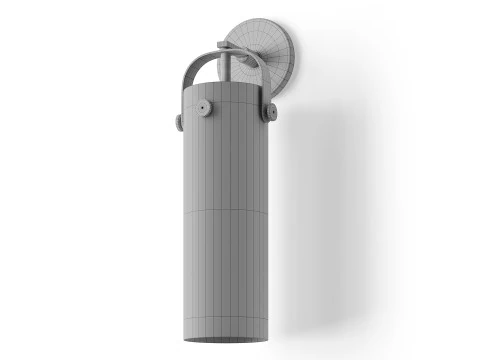 Aplique cil&iacute;ndrico delgado Modelo 3D