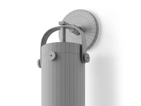 Aplique cil&iacute;ndrico delgado Modelo 3D