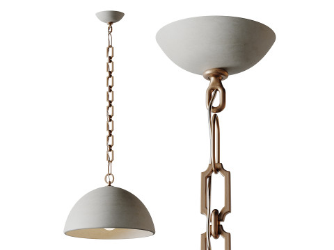 Lampe &agrave; suspension Elliot Wide Dome Modèle 3D